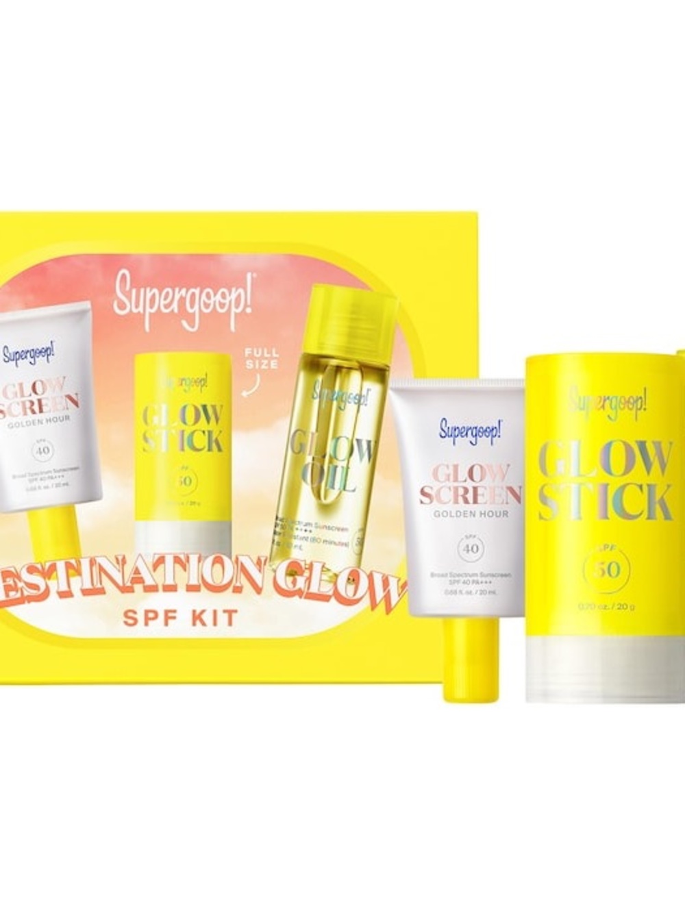 Supergoop! Yellow Glow Stick & Glow Screen Sunscreen Set